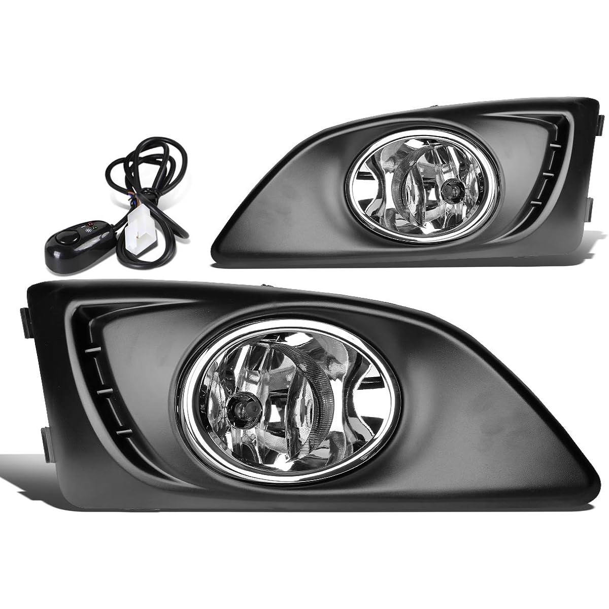 DNA MOTORING FL-ZTL-158-CH Front Bumper Fog Light Driver seat & passenger seat side visibility [11-15 CHEVY SONIC / 12-15 Compatible with Aveo]