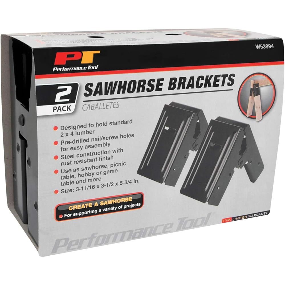 Performance Tool W53994 Sawhorse Bracket 2 Pack