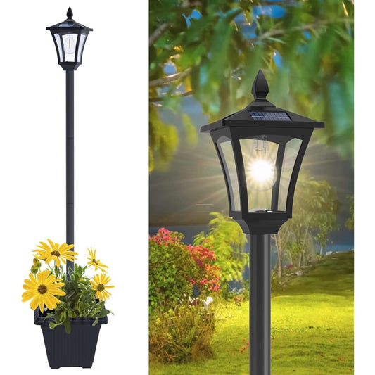 (2023 Advanced Edition) Garden Light, Solar, Outdoor, Warm Color, Japanese Style, Garden Light, Pole, Waterproof, Decorative, Stylish, Retro Style, Decorative, 12-hour Lighting, Recessed Type, Light