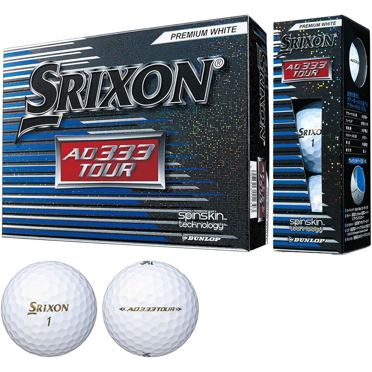 DUNLOP Golf Ball SRIXON AD333 TOUR 1 dozen (12 pieces)