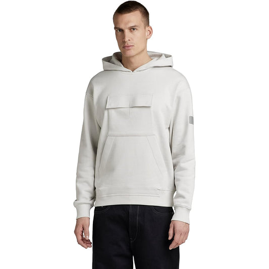 [G-Star Low] Hoodie Hoodie Sweatshirt Men's Loose Fit DOUBLE POCKET LOOSE HOODED SWEATER