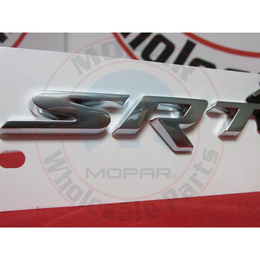Dodge Challenger Helcat Black & Silver SRT Decchirid Name Plate Emblem OEM MOPAR