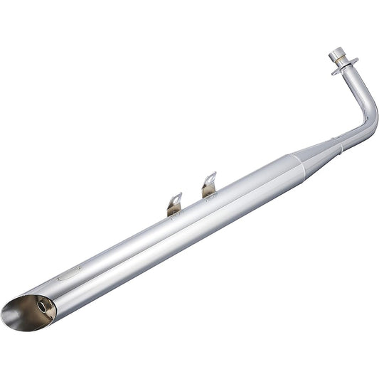 Kitaco 103-54-1080-20 Slash Cut Muffler, Jazz Steel Chrome Plated Finish
