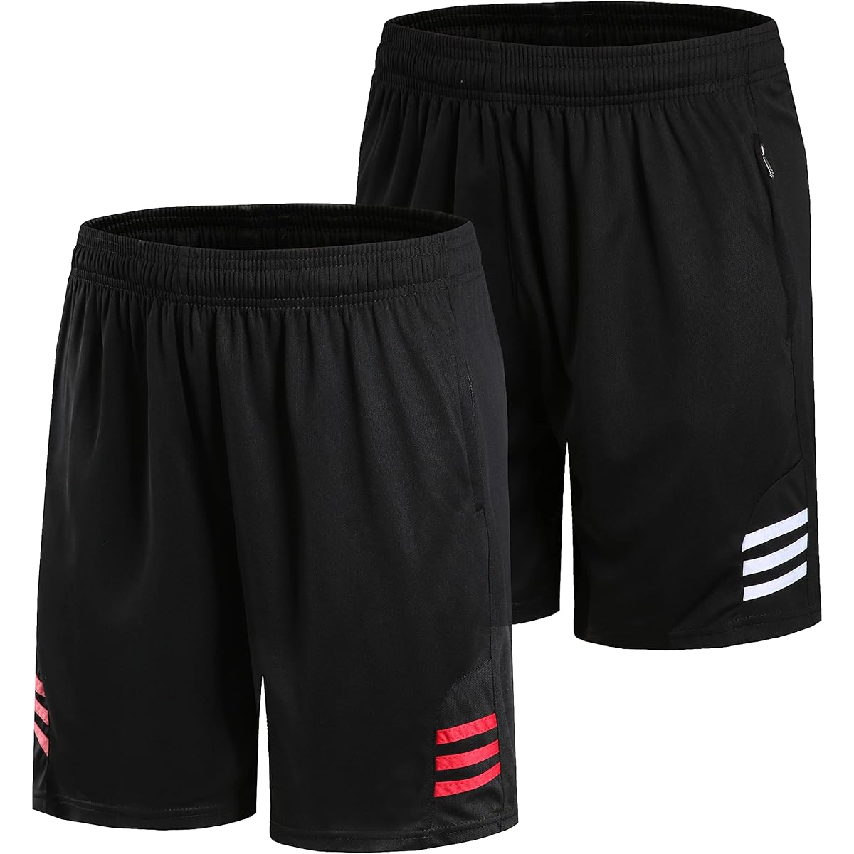 Set of 2 Shorts Men's Breathable Sports Shorts, Quick Dry, Dry, Adjustable, Fitness Pants, Running Pants, Basketball, Jogging