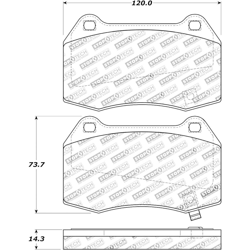 STOPTECH 309.09600 With sports brake pad shim and hardware