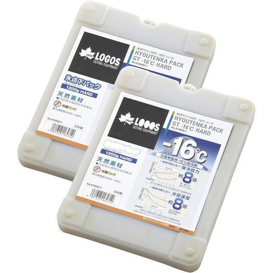 LOGOS Ice Pack, Sub-Freezing Pack GT -16 Degree Hard 1200, Long Time, Disaster Prevention, Made in Japan