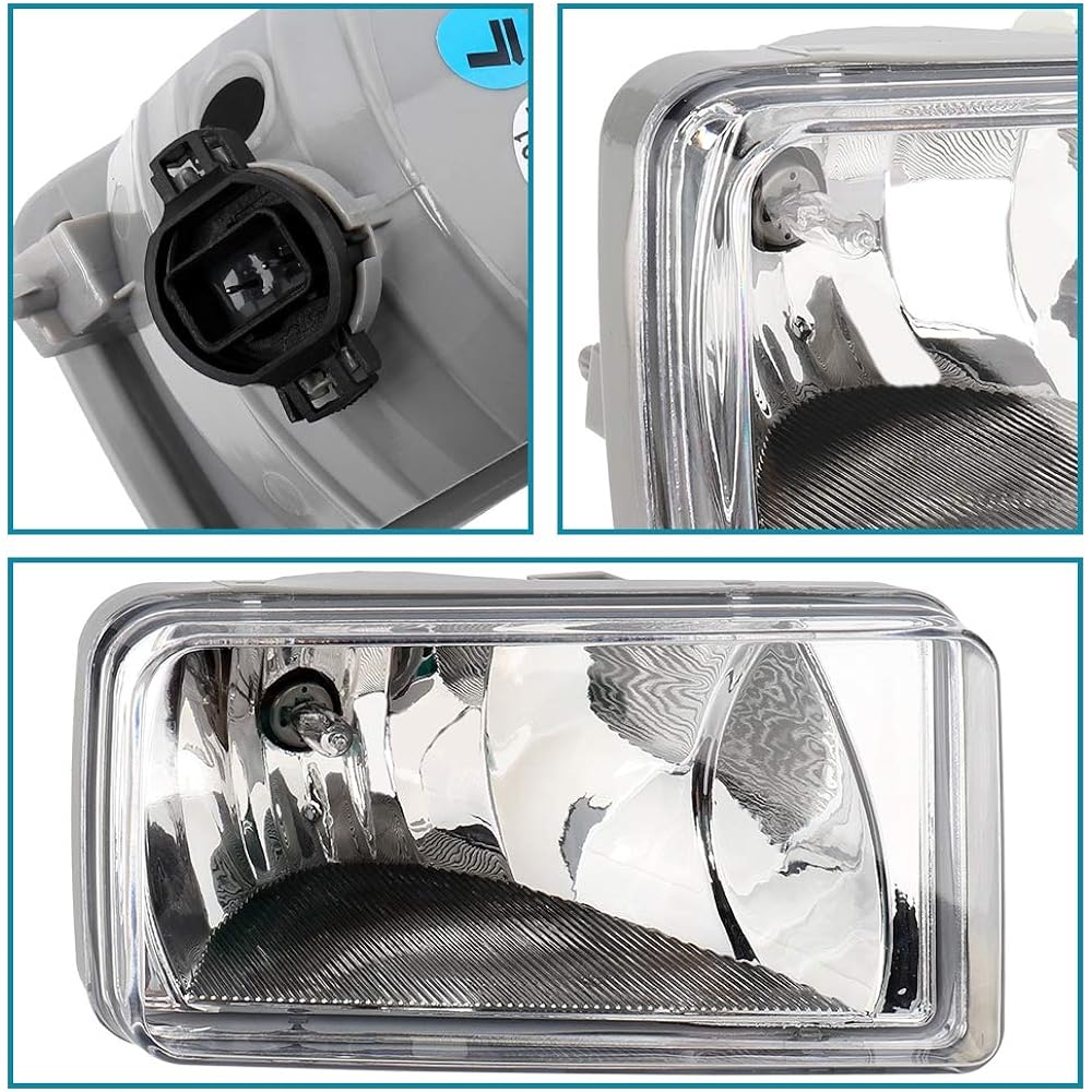 IRONTEK Clear Lens Fog Light Assembly 2007- 2014 Chevrolet Syl Ballad 2007-2008 Cadillac Es Calade 2007-2014 type GMC Sierra 1 set Driving Fog Lump Pit