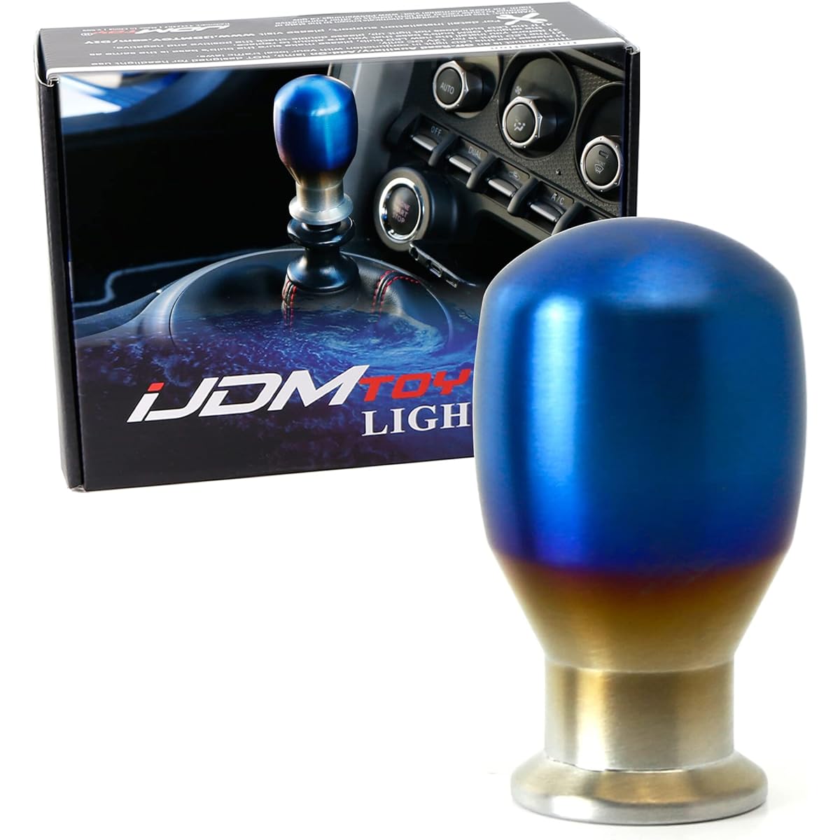IJDMTOY Burnt Titanium finish JDM Drop Shape Shift Knob Universal Fit Most vehicles 4 5 6 -speed maneuver or automatic