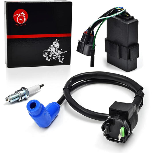 MOTO1988 Ignition Coil and Igniter CDI Box Spark Plug Honda 350 TRX Rancher 350 TRX350 FE/FM/TE/TM 2x4 4x4 2000-2005 OEM 30410-HN5-671