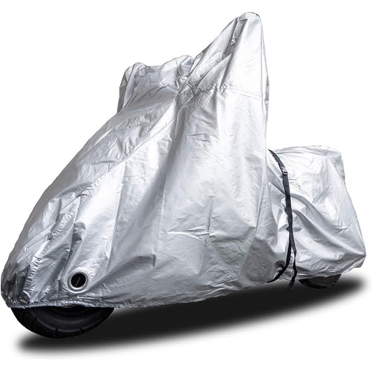 Aqua Dream Motorcycle Body Cover Touring Bike Cover L Size AQ-TRC01-L With Keyhole and Wind Fly Prevention Fixing Belt