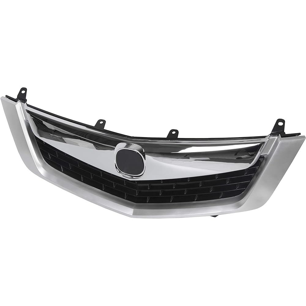 HECASA Front Grill 2009 2010 ACURA TSX Silver Plastic with Grill Molding Trim