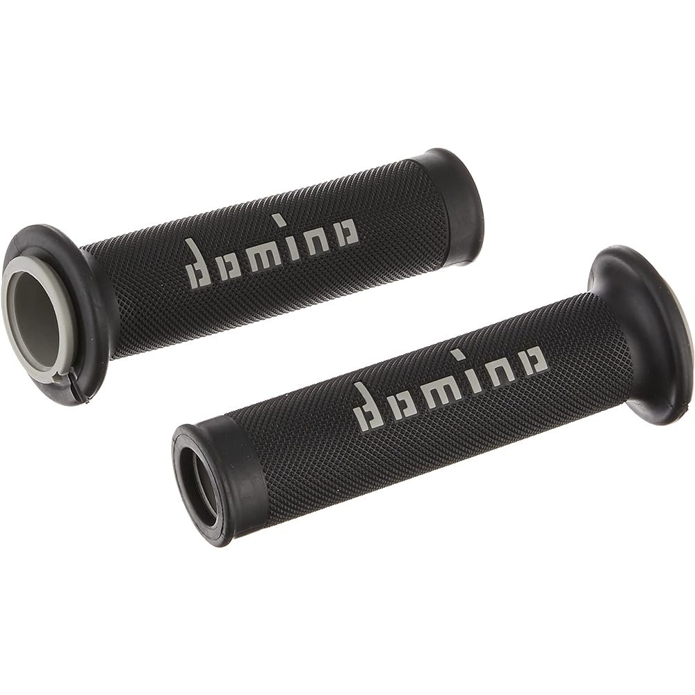 domino Handlebar Grip Lace Type (TZ Grip) 126mm Thermoplastic Rubber Black x Gray A01041C5240
