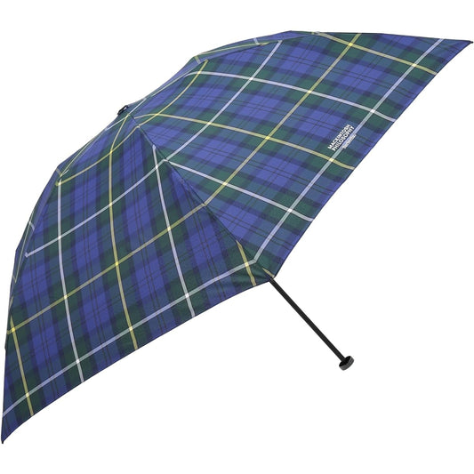 Moonbat [McIntosh Philosophy] Umbrella Folding Umbrella Ultra Light Barberella Check 10961 10968 11075 Blue