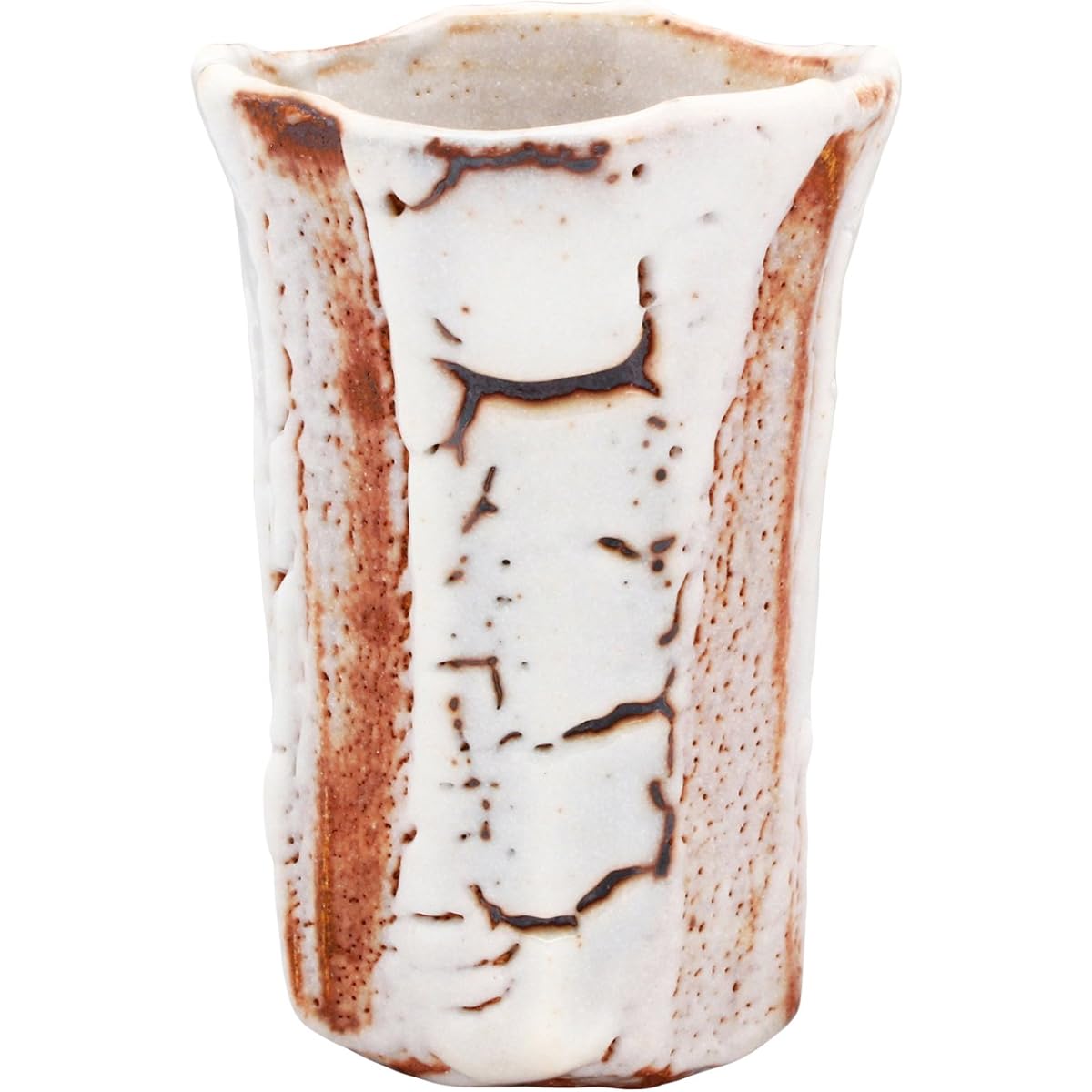 Mino Ware Higashiyama Kiln Free Cup Cup Tumbler Sake Cup Shino Shape Approx. Diameter 9 x Height 13cm Capacity Approx. 330ml Made in Japan (Includes Presentation Box) 551-0009