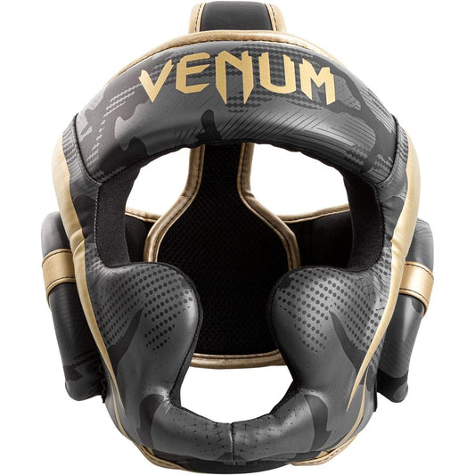 VENUM head guard Elite Headgear (dark camo x gold)