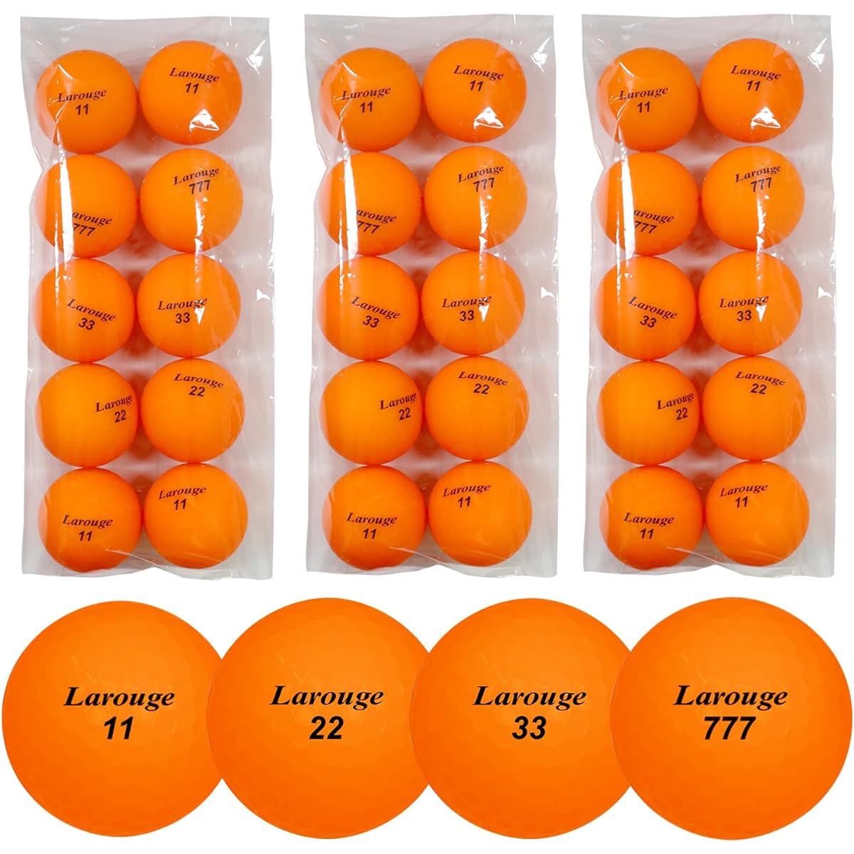 Manufacturer Direct Golf Shop Larouge M1 MATTE LONG DISTANCE Original Colored Balls 30 Balls (10 Balls x 3 Packs) Bundle Set 4 Colors Available