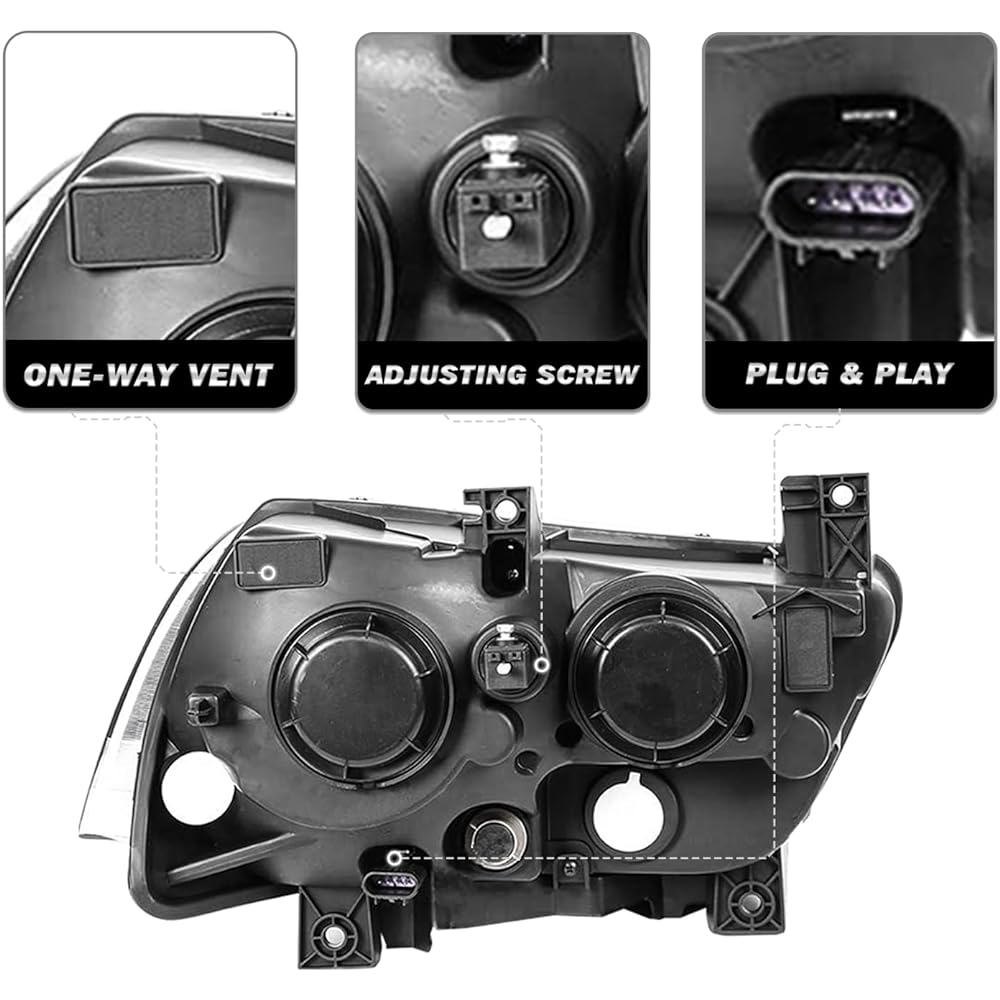 Headlight assembly set 2011/2012/2013/2014 DODGE CHARGER Smoked Black Lens Amber Reflector Halogen Head Lamp Public seat side and driver's seat side (smoke black)