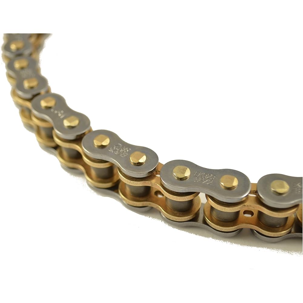 EK QX Ring Seal Chain 525SR-X2 Silver & Gold 118L [Caulking Joint]