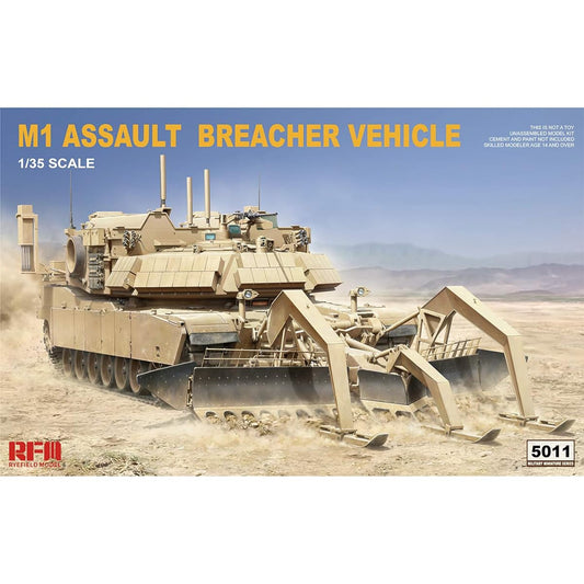 Ryfield Model 1/35 US Marine Corps M1 Breacher Minefield Breakthrough Vehicle Plastic Model RFM5011
