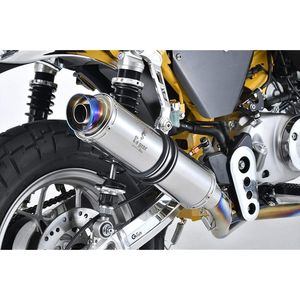 Gcraft Full Exhaust Wyvern Classic Muffler Monkey 125 MONKEY125 Titanium Polish R's Gear Collaboration 31283