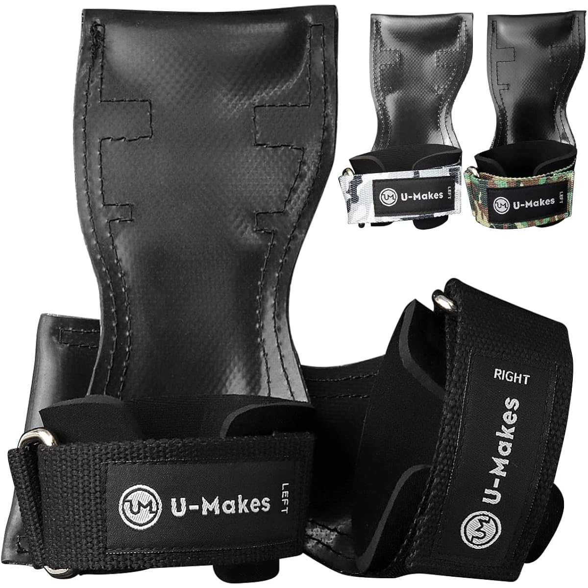 [Bodybuilding Champion Recommended] U-Makes Power Grip [Extreme] Muscle Training Grip Strength Assistance Japanese Brand Wide Thick Cushion Non-slip Storage Bag Included Left and Right Set Deadlift Pull-up