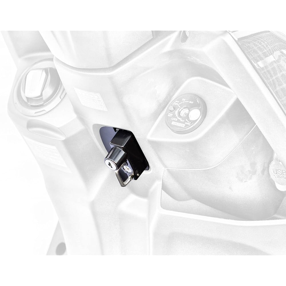 Kijima Motorcycle Bike Parts Helmet Lock Cygnus Griffith ('22-) Steel Black Finish YAMAHA 303-1612