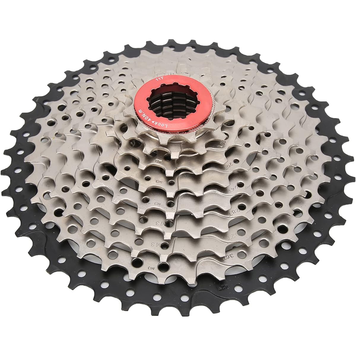 Bike 9 Speed Cassette Corrosion Resistant 11‑42T Mountain Bike Freewheel Cassette Sprocket Suitable for Mountain Bike Road Bike Durable Long Use