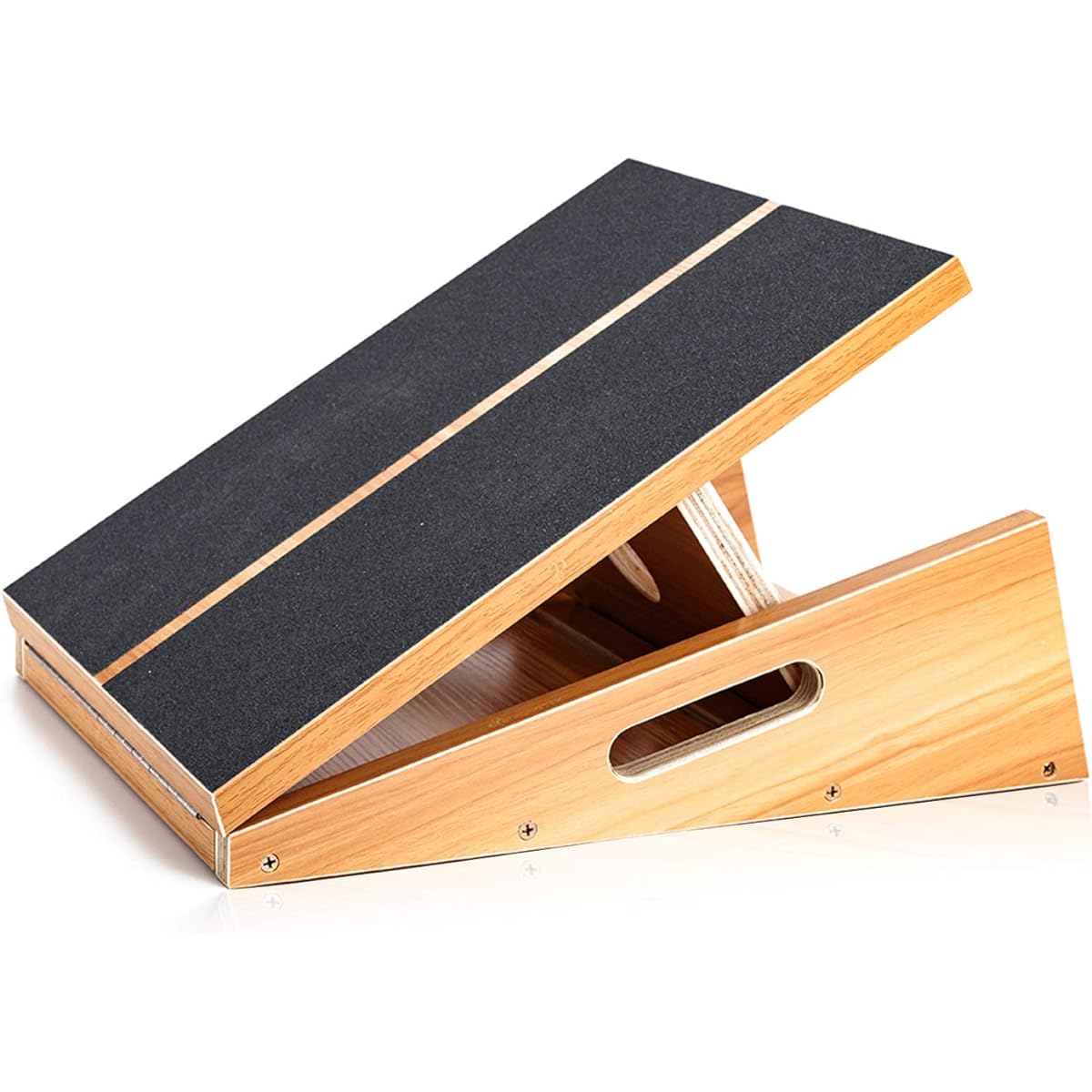 StrongTek Stretch Board, Wooden, 5 Level Adjustment, Professional Quality, Calf, Ankle, Foot, Achilles Tendon, Thigh, Hip, Easy Stretching, Health Exercise Equipment, StrongTek