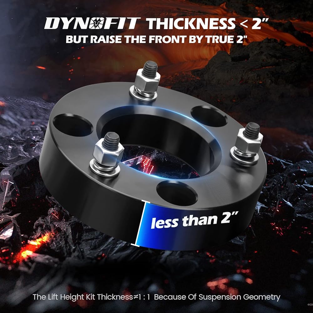 DYNOFIT Leveling Lift Kit 2 inch Front Sylvarad 1500 2WD/4WD 2007-2022 GMC Sierra 1500 2WD/4WD 2007-2022 Dynofit 2inch Front Strut Spaces Suspension Lift Kit Spaca