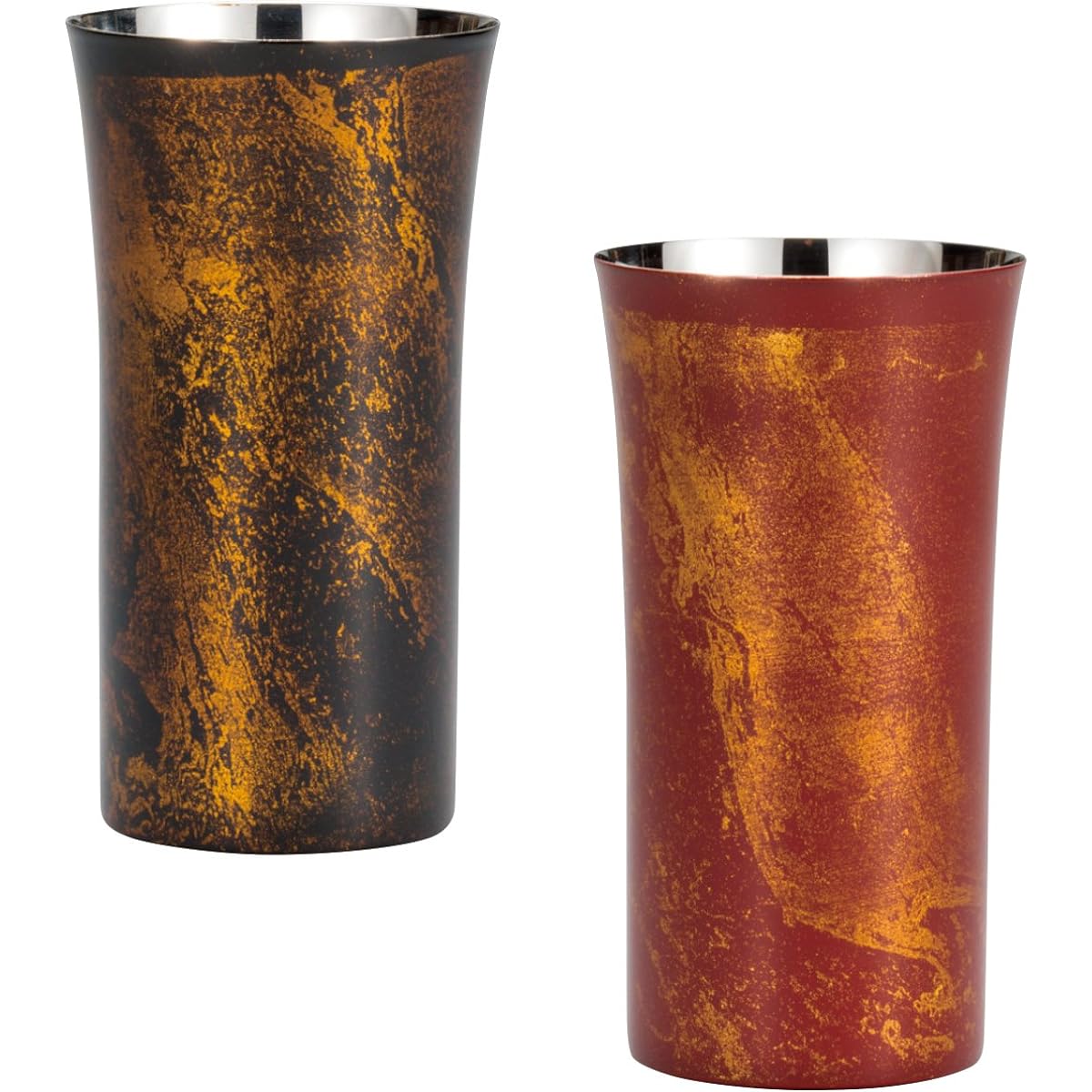 Kano Tumbler Black/Vermilion 240ml Lacquered Kaga Sandalwood Free Cup 2 Colors