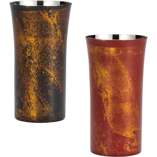 Kano Tumbler Black/Vermilion 240ml Lacquered Kaga Sandalwood Free Cup 2 Colors