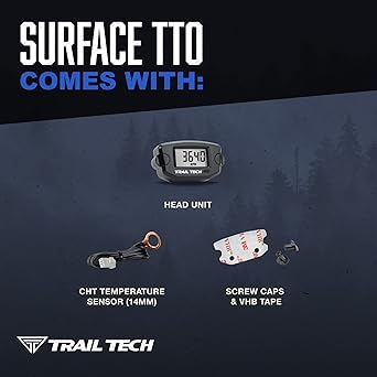 TRAIL TECH 742-ET3 Black TTO Temperature Digital Gauge 14mm CHT Sensor