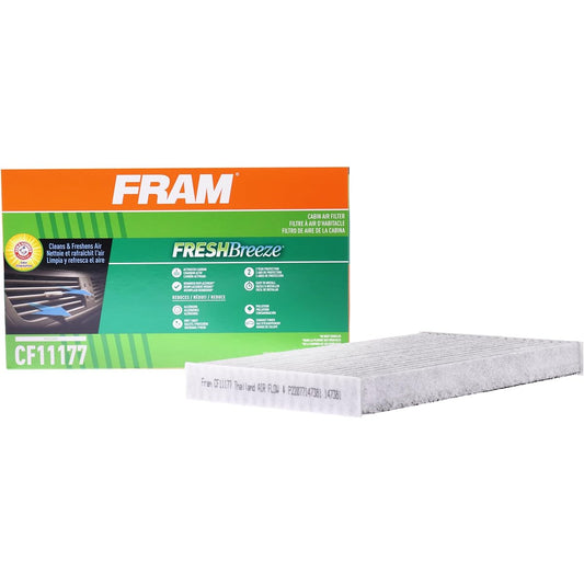 Fram Fresh Breeze Cabin Air Filter Arm & Hammer Baking Soda CF11177 Nissan Car White