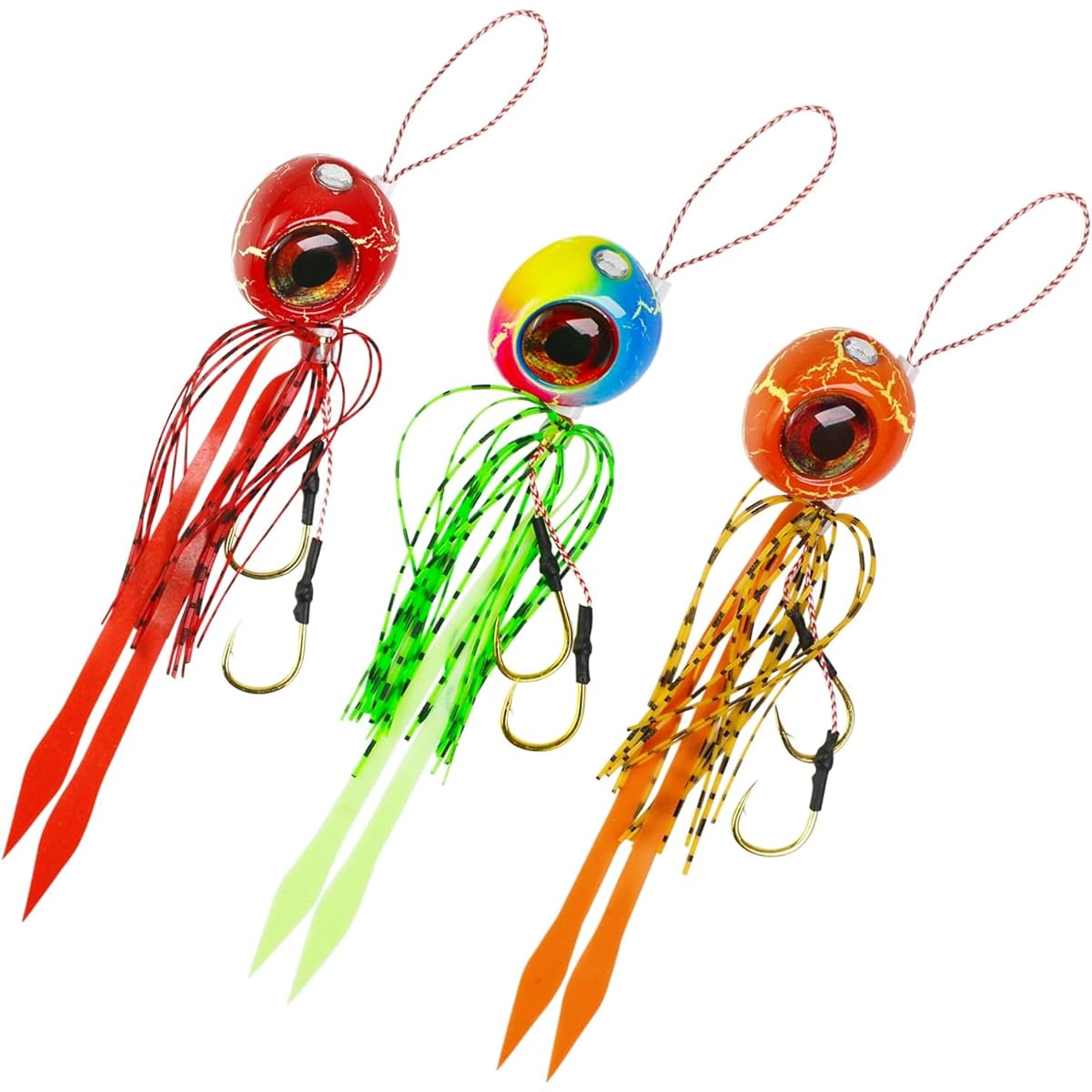 SEA STAR Real 3D fisheye sea bream lava Thai lava curly cod head 3 color set floating type 80g 100g 120g red sea bream