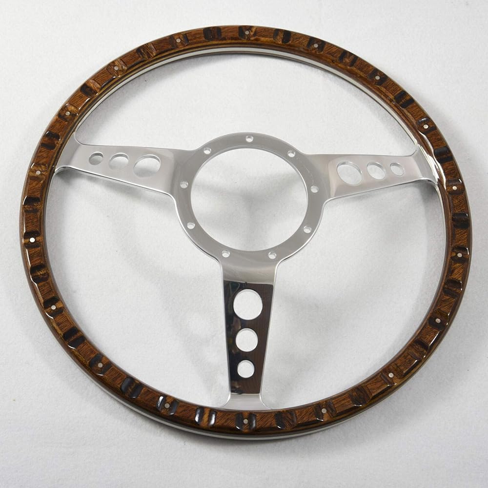 13 -inch classic rivet with riveted wooden steering wheel recovery mini MG triumph