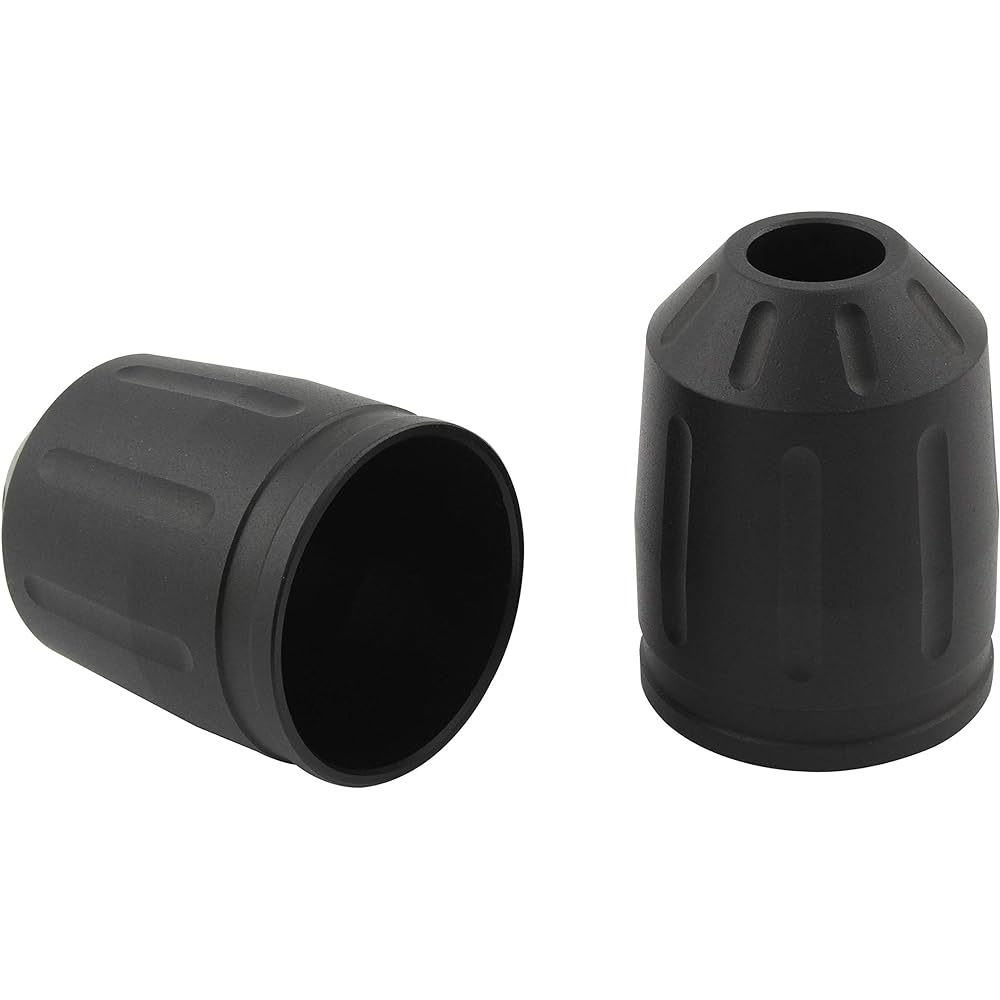 POSH Motorcycle Supplies Ultra Heavy Bar End Type 2 Outer Cover Only 2 Pieces M8 Type Matte Black 033879-26-10