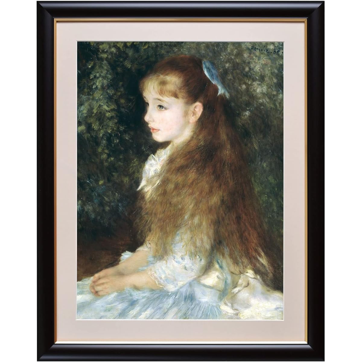 Sunny Town Gallery Painting Framed Renoir "Miss Irene Kahn d'Envers" Framed [String and hook included] F6 52 x 42 cm