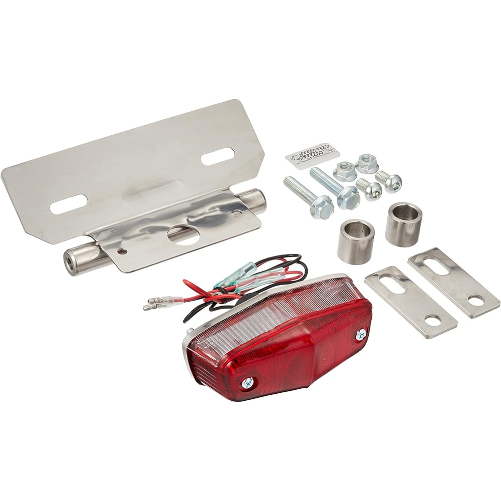 WirusWin Fender Eliminator Kit SR400 SR500 Tail Lamp Included Stainless Steel Buffed Finish No Machining Required