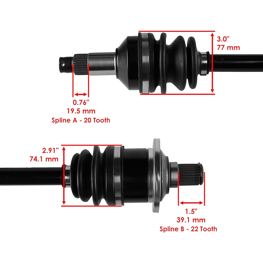 Caltric Rear Right/Left CV Joint Axle ARCTIC CAT 1502-866 1502-938