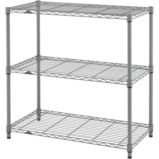 Doshisha Luminous Exterior Steel Rack 3 Tiers Width 90 Gray Outdoor OK Rust Resistant Commercial Use Load Capacity 135kg Tire Holder Garden Rack Planter Camping Equipment Pole Diameter 25mm Width 91 x Height 90 x Depth 46cm EX9090-3GY