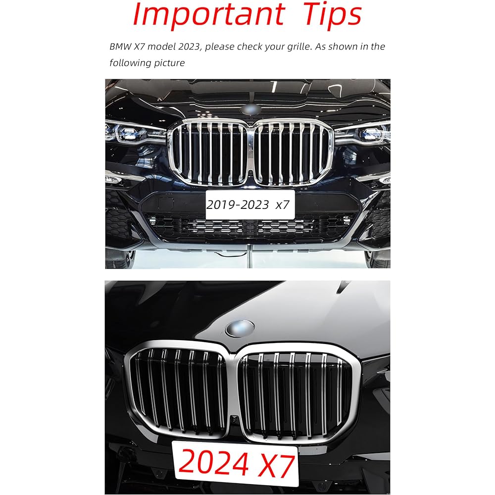 LANYUN BMW X7 G07 Grill Accessories ABS Color Grill Insert Torim Grill Stripe with 7 vertical beams