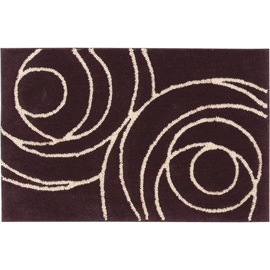 Senko M+home Genesee Mat Approx. 55 x 85 cm Brown Bath Mat Entrance Mat Antibacterial Odor Resistant Washable Made in Japan 27255