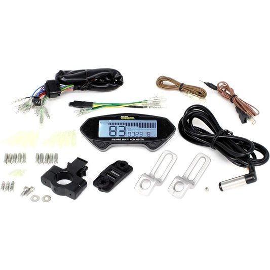 Special Parts TAKEGAWA Square Multi LCD Meter General Purpose (12V Vehicle) 05-05-0037