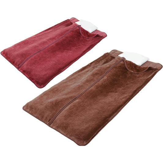 Warm sleeping bag type volume pad with far infrared cotton, 2 colors set 02624