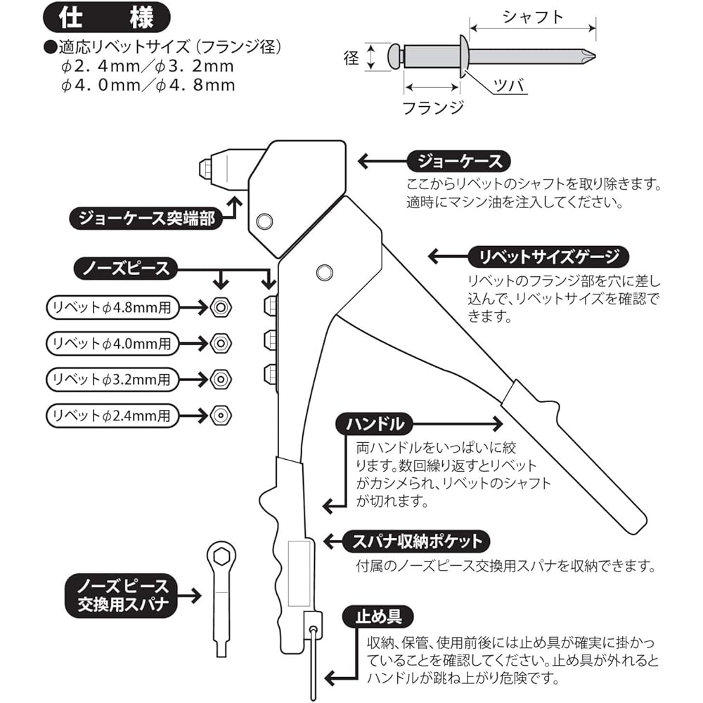 Niigata Seiki SK Flexible Hand Riveter FHR-4