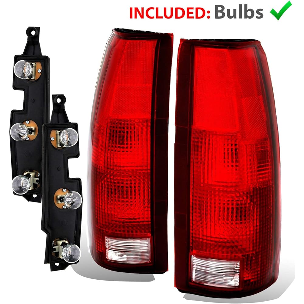 AMERILITE 1988-1999 Full Size: C/K Silverado Tahoe Sierra SUBURBAN FACTORY OE Rear Brake Lamp Replacement Tail Light Light Assembly Valve Conactor Plate -The driver and passenger seat side