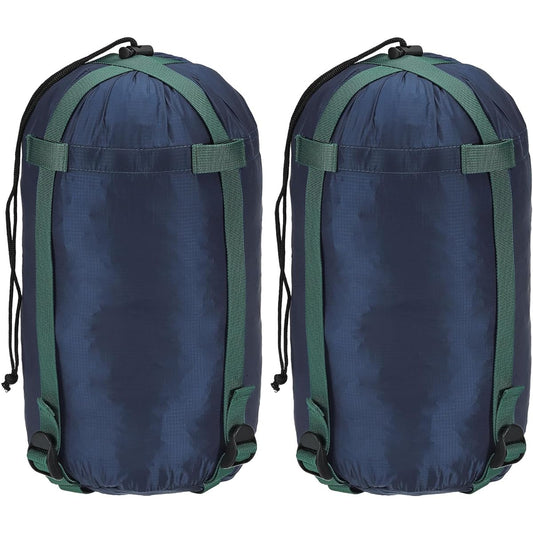 PATIKIL Compression Storage Bag Set of 2 20L Waterproof Sleeping Bag Lightweight Compression Storage Bag for Backpacking Camping Dark Blue