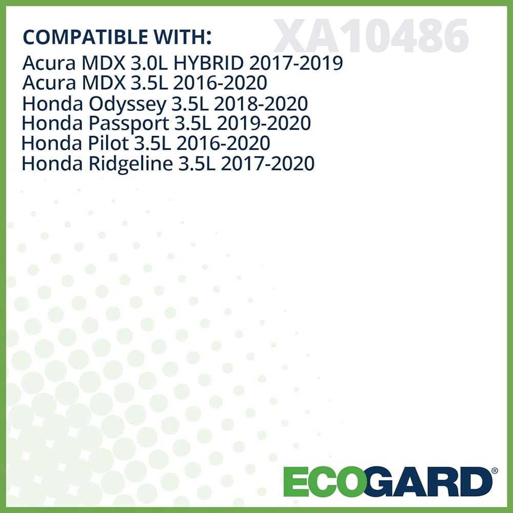 ECOGARD XA10486 Premium Engine Air Filter Honda Pilot 3.5L 2016-2021 Odyssey 3.5L 2018-2022 Ridge Line 3.5L 2017-2021 Passport 3.5L 2019-2021 | Acura MDX 3.5L 2016-2016 2022