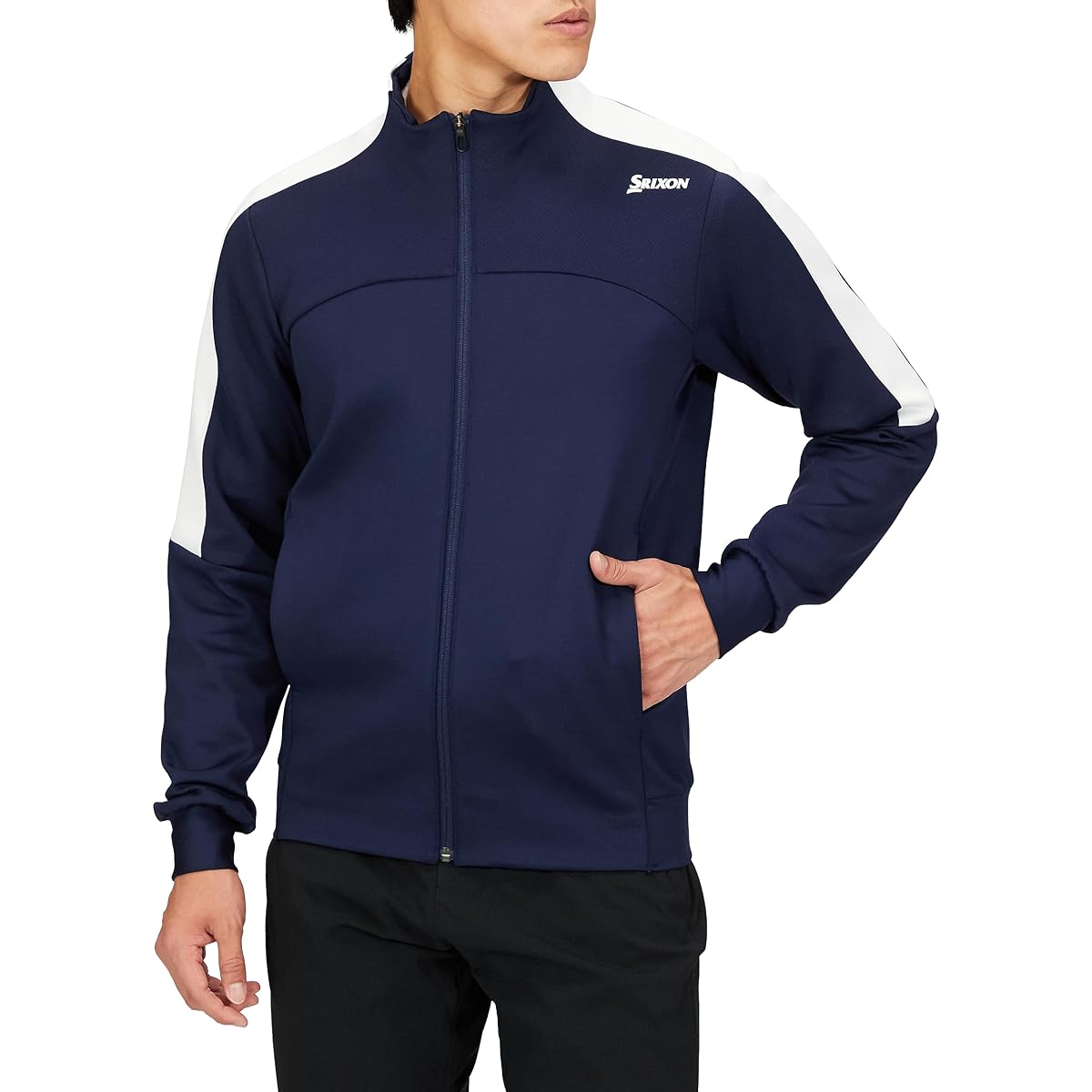 [SRIXON] Cut and Sew Full Zip Midler Sweat Absorbent Stretch Sporty Golf RGMWJL52 Men's