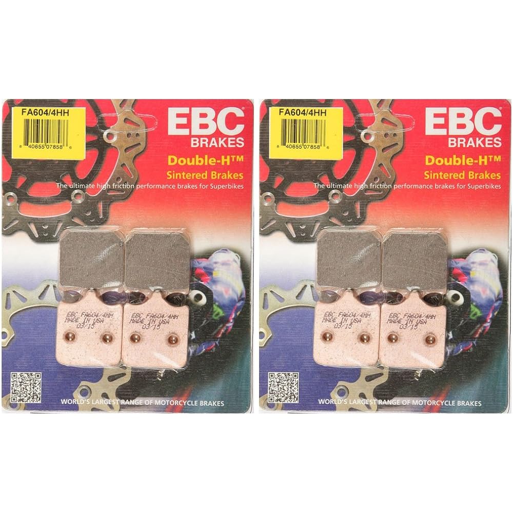 EBC sinter double H front brake pad (2 sets) 2009-2013 BMW S1000RR / FA604 / 4HH